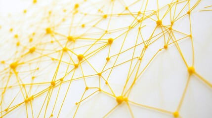 Poster - Innovative design showcase digital realm graphic visualization minimalist setting dynamic perspective white background with yellow lines