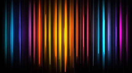 Aufkleber - Colorful image of a rainbow with a black background. The colors are bright and vibrant, creating a sense of energy and excitement. The image is likely meant to evoke feelings of happiness