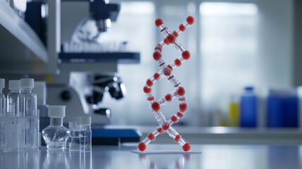 Poster - exploring advanced dna structure models research lab scientific study gigapixel environment close-up
