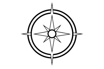 compass on a white background