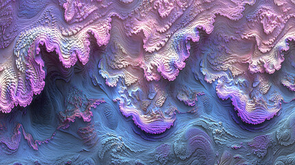 Poster - Captivating optical illusion of a purple and blue wave flowing in a hypnotic pattern that engages the viewer with its mesmerizing design.