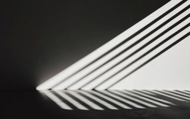 Poster - Diagonal Beams Of Light On Textured Wall And Floor