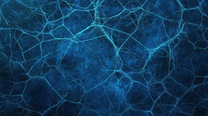 Poster - a blue background with lines and networks