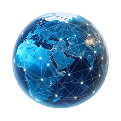 Poster - Global network connection, digital world, internet