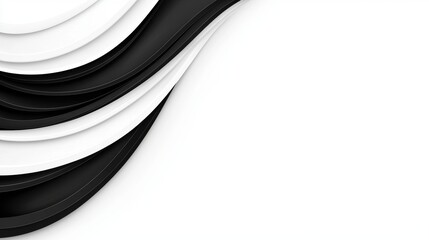 Wall Mural - a black and white abstract background with wavy lines, creating a unique and eye-catching design the