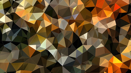 Poster - Eye-catching colorful pattern rendered on a digital screen with dark background creating a striking visual experience in polygon design style.