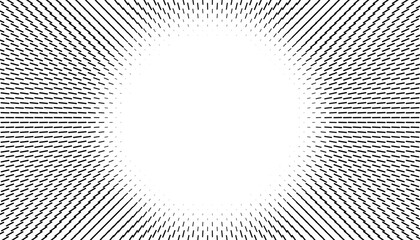 Poster - black and white abstract lines pattern for frame with circular effect. vector format illustration.