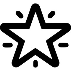 Poster - Star icon graphic resource features bold black outline and radiant burst design perfect for adding emphasis and visual appeal to any digital or print project