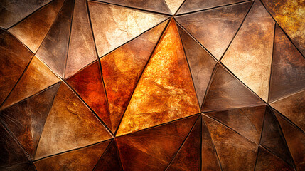 Poster - Highly abstracted design featuring a block of polygonal textures in a unique arrangement to create a captivating visual experience and artistic impression.