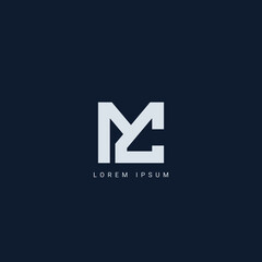 Fototapete - MC logo Design Template Vector Graphic Branding Element
