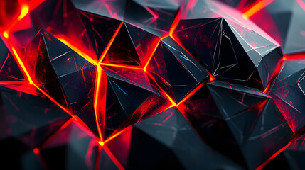 Poster - A collection of black and red crystals forming an intriguing and striking display of color and texture for natural beauty enthusiasts.