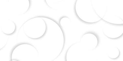 Leinwandbilder - Abstract background with circle white abstract geometric background with soft light white paper circles in design .Gray abstract. Modern design background for report and project presentation template.