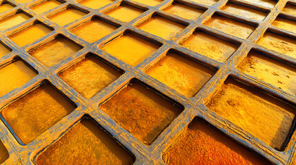 Poster - A detailed close-up of a wall constructed from bricks showcasing textures and patterns that reflect traditional building techniques in an urban environment.