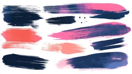 Poster - Dynamic brush strokes showcase art studio digital art creative space close-up a vibrant collection in gigapixel quality