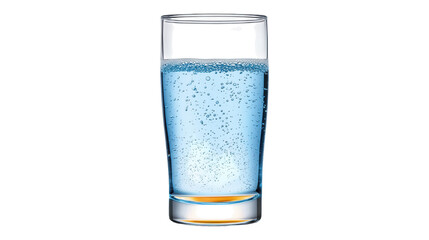 Wall Mural - Crystal clear refreshment, a glass of water on black background refreshing