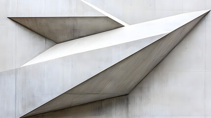 Poster - A striking metal sculpture mounted on a wall showcasing lines and angles in a beautifully designed spartan geometry composition.