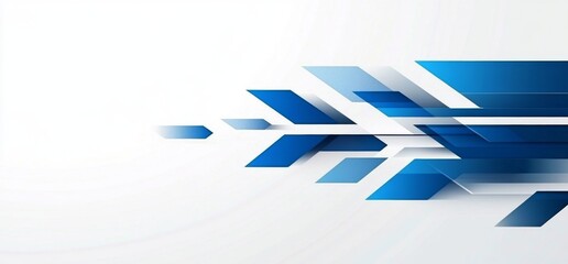 Aufkleber - Blue arrow background technology digital and speed concept for web banner, poster, or presentation design. Abstract blue glow arrows on a dark grid backdrop with a copy space area