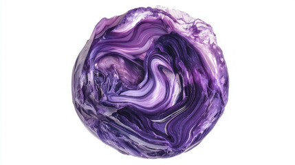 Poster - Realistic deep purple charoite gemstone highlighting texture and color for design