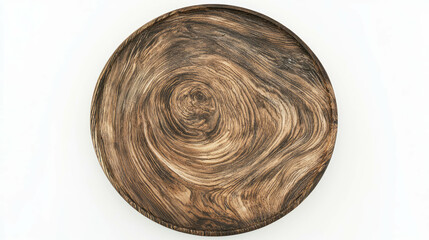 Aufkleber - Realistic empty round wooden coaster for home decor and table setting