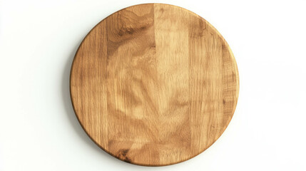 Realistic empty round wooden coaster for home decor and dining