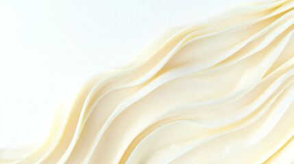 Poster - Elegant swirling lines with white and cream tones for artistic design concepts