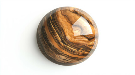 Poster - Realistic tiger's eye gemstone with chatoyancy effect for jewelry design and healing concepts