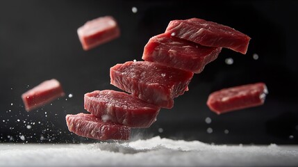 Wall Mural - Fresh Snowflake Slices for Commercial Photography
