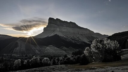 Wall Mural - Sunset Over Mountain