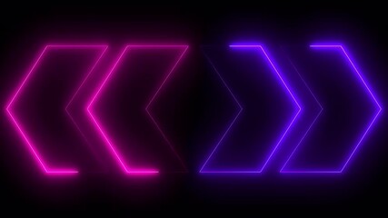 Poster - Outline Neon Arrows. Computer generated 3d render