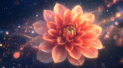 Wall Mural - whimsical dahlia flower