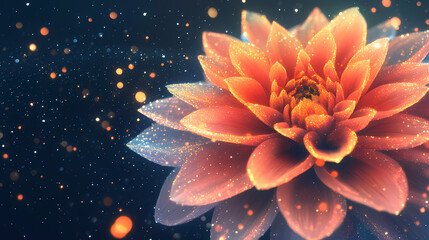 Wall Mural - whimsical dahlia flower