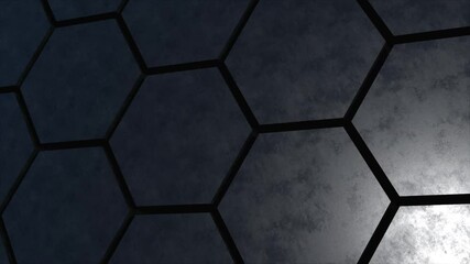 Poster - Black honeycombs. Computer generated 3d render
