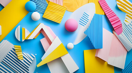 Poster - Stunning colorful abstract background with intricate 3d geometric patterns that inspire creativity and evoke a sense of movement and energy.