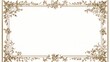 © NAIMAH - Ornate floral frame with sepia-toned flowers and leaves border, perfect for invitations or certificates