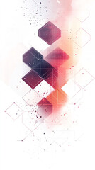 Aufkleber - Vibrant geometric elements intersecting, forming fluid, contemporary graphic design pattern