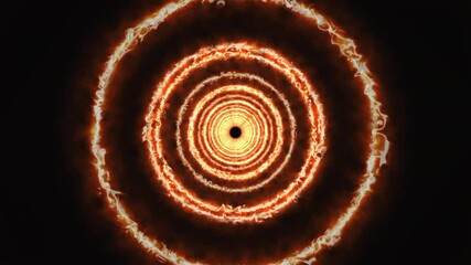 Poster - Fire circle tunnel. Computer generated 3d render