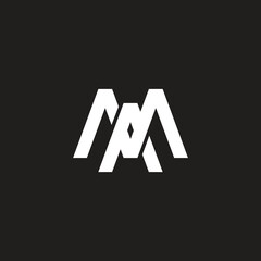 Fototapete - Modern letter MA elegant trendy initial monogram template.