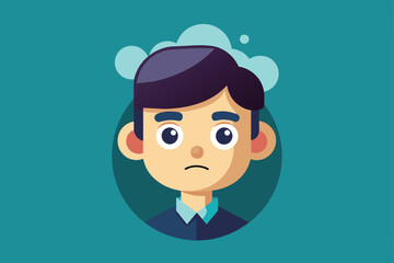 Poster - a young person appears to be deep in thought, showcasing a thoughtful expression with a simple backg