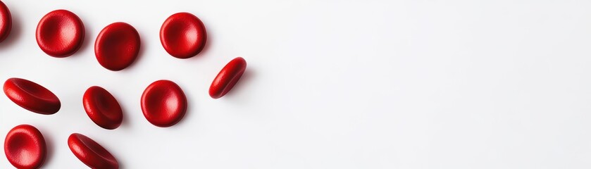 Poster - Abstract Minimalist Conceptual Interpretation of Red Circles on White Background