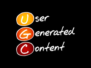 Poster - ugc user generated content - specific content created by customers and published on social media or 