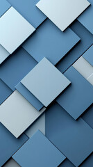 Leinwandbilder - Modern abstract background with overlapping rotated squares creating a stylish geometric design in shades of blue