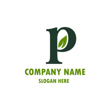 P creative minimalist letter logo.	