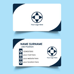Fototapete -  Modern business card template design. Corporate business id card design. Visiting card format design. Real estate card design. Luxury business and visiting card. professional simple identity card.