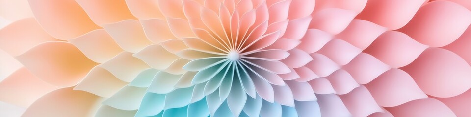 Poster - a colorful flower with a rainbow of colors. the flower is made of paper and has a unique design