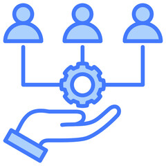 Aufkleber - Resource Allocation Blue Icon