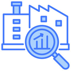 Poster - Industry Analysis Blue Icon