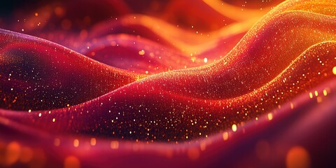 Poster - Vibrant waves of light create an enchanting atmosphere of warmth and energy