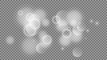 Wall Mural - bokeh circles on transparent background