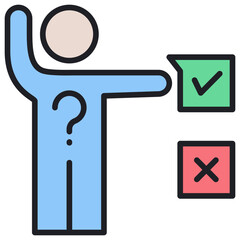 Poster - Decision Making Lineal Color Icon