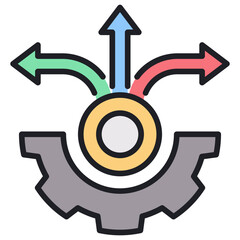 Poster - Flexibility Lineal Color Icon